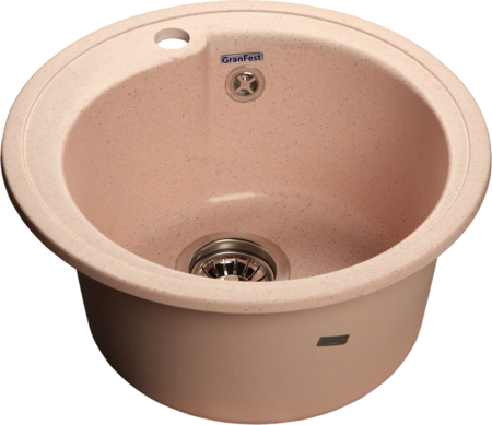 Кухонная мойка GranFest Rorndo 450, R-450 светло-розовый